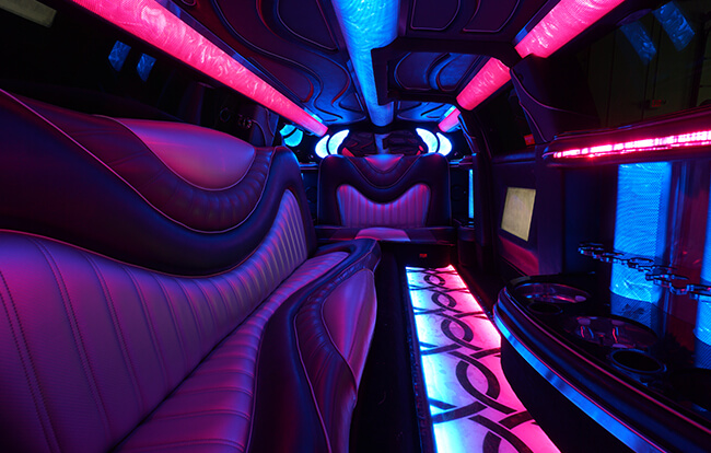 Bar areas on limo